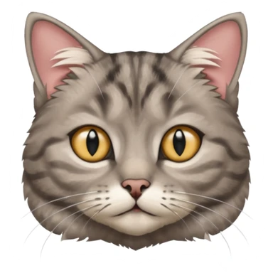 scottish cat with ears folded down sticker