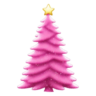 christmas tree pink and sparkly sticker