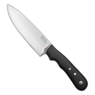 black and white knife sticker