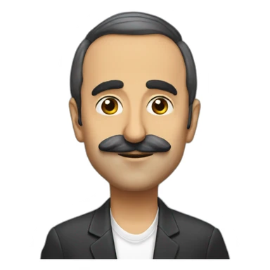 Eric zemmour doing a mustache sticker