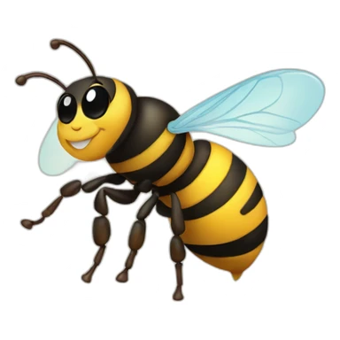 Cute little Smiling Bee sticker