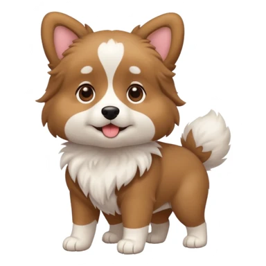 Cute dog full body with legs and all sticker