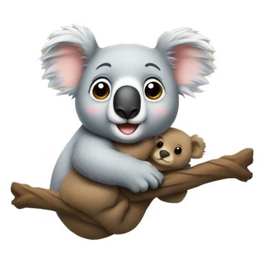 Un koala avec un petit ours sticker