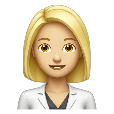 blond girl product manager sticker