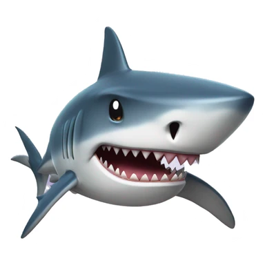 shark with muscle sticker