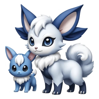 Meowstic-Absol-Minccino-Pokémon-Fakémon-creature sticker