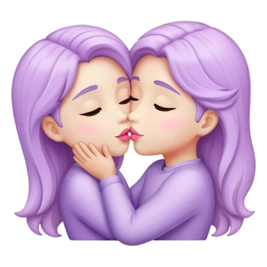lilac pastel kiss sticker