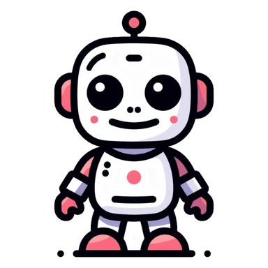 friendly AI assistant robot sticker