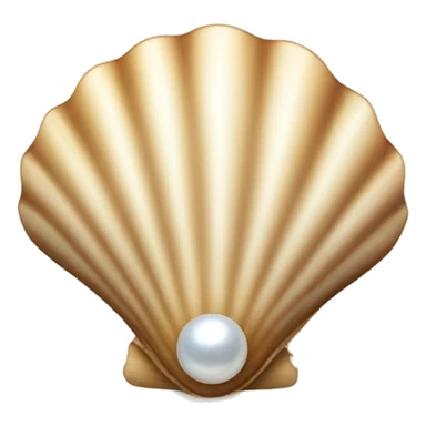 Beige shell with Pearl  sticker