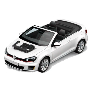 vw golf 6 cabriolet white sticker