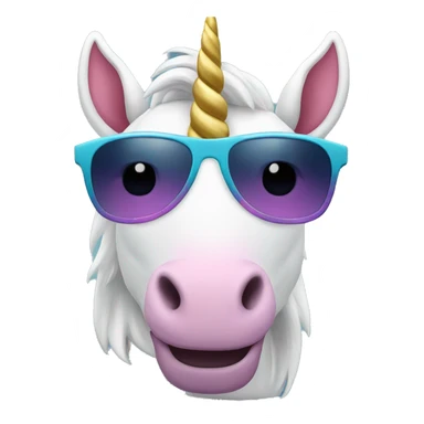 unicorn with sunglasses sticker