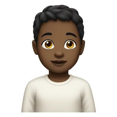 Black haired toddler with white skintone. sticker