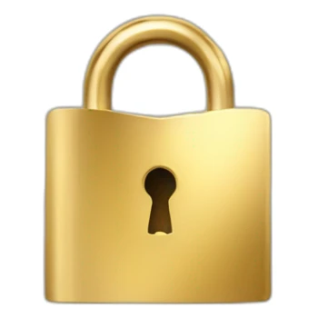 open padlock that's colored gold sticker