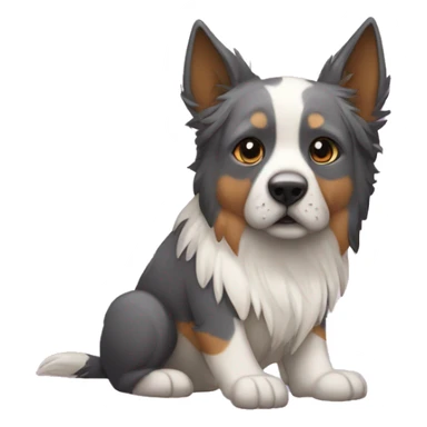 perro con piernas de pajaro y alas de mariposa sticker