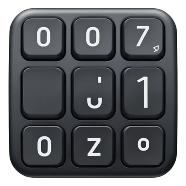 Number 0 keycap, keyboard button with the digit zero sticker