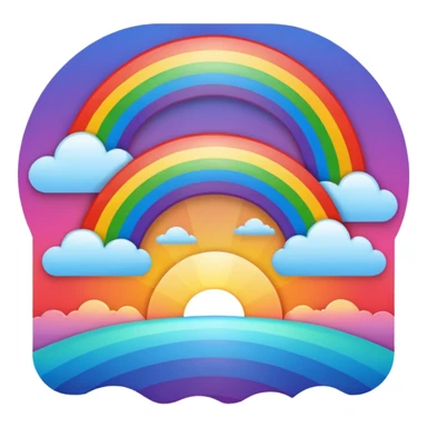 Sunset Rainbow sticker