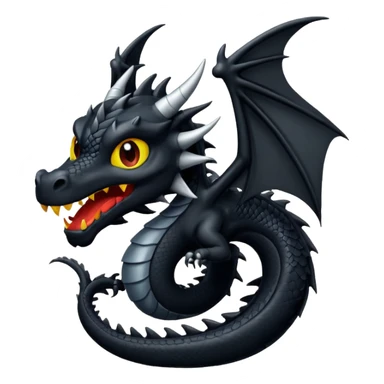 Black dragon sticker