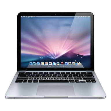 A modern laptop with a glowing screen and sleek aluminum body sticker