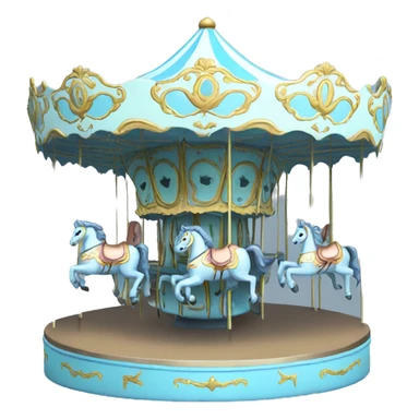 Pastel blue carousel sticker