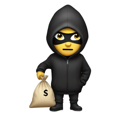 Thief whit money bag  sticker