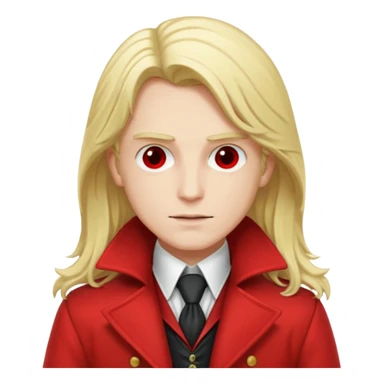 Alucard with blonde hair sticker