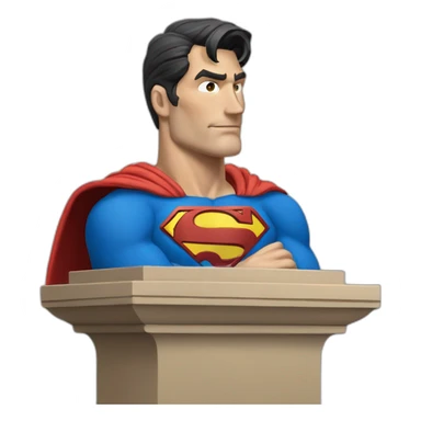 superman bust sticker