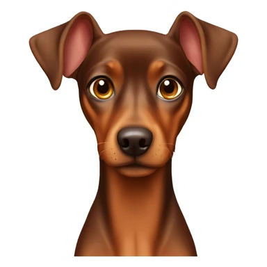 Brown Pinscher with short tail sticker