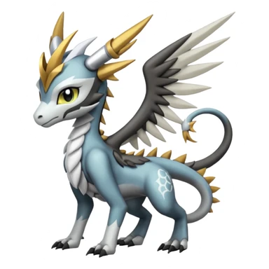 Meloetta-Wargreymon-Dutch-Angel-Dragon-Silvally-Kyurem-Trico-Pokémon-Digimon-Fakémon-fusion-hybrid-creature sticker