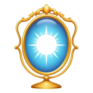 magic mirror reflecting a bright soul light sticker