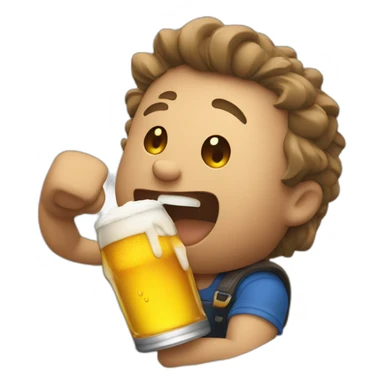 slamming a beer sticker