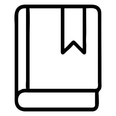 Book with bookmark outline sticker