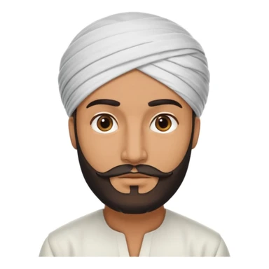 arab man with turban and beard, professional CEO vibe sticker