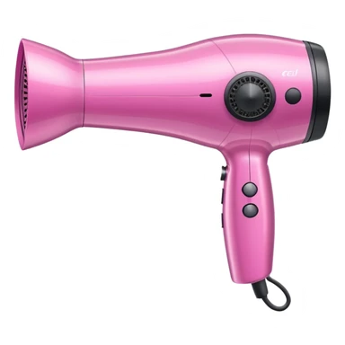 pink elegant blow dryer with sparkles sticker