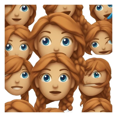 Ruiva cacheada do olho azul sticker