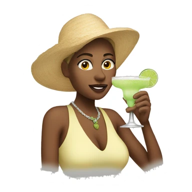 Woman drinking margarita sticker