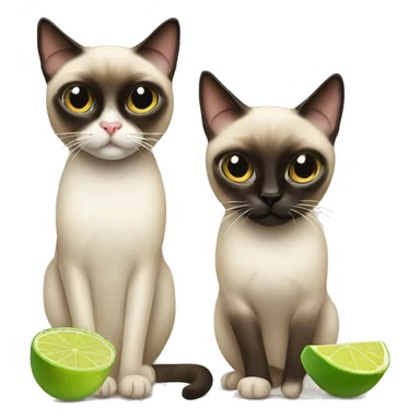 Siamese cat and Margarita sticker