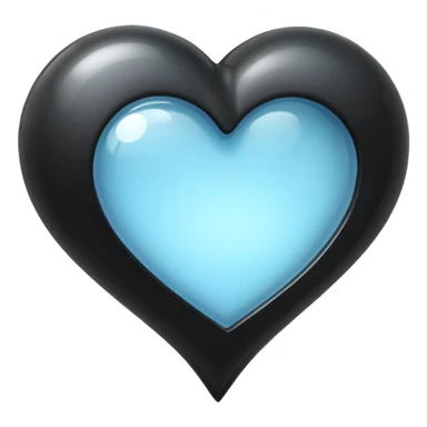 Black heart inside the thought bubble sticker