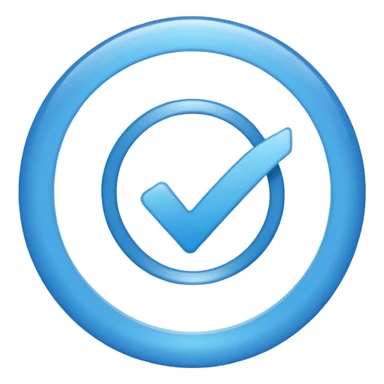 A sky-blue circle and a ☑️ With a Verified sticker