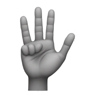 hand facing backward with 5 fingers up sticker