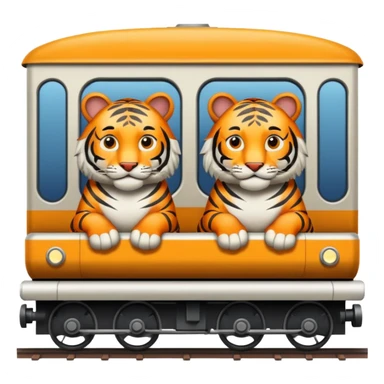 2 animaux de sibérie dans le train sticker