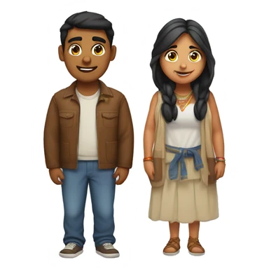 chubby indian teen guy and  an american  guy couple sticker