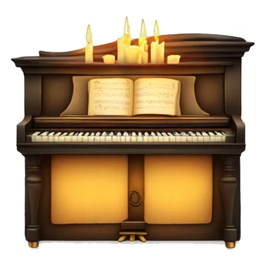 vintage piano with melted candles on top sticker