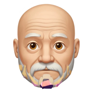 Bald old guy with musclrs sticker