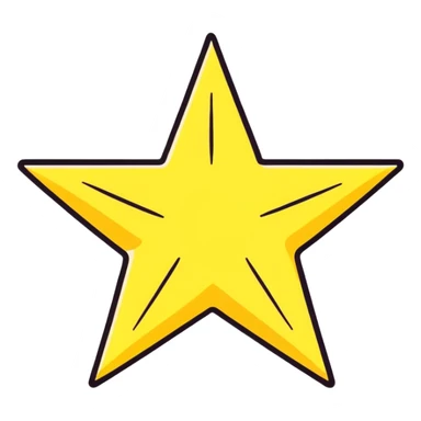 3D golden star with soft glow, five sharp symmetrical points, subtle glitter particles, cartoon style, friendly appeal, pastel yellow background, Pixar-inspired lighting sticker