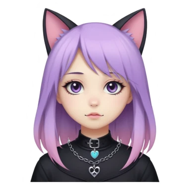 Gorgeous Cute Gothic Edgy Pastel Gradient Beautiful Anime Emo CatLady sticker