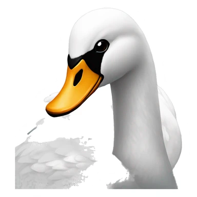 cisne con pelaje negro sticker