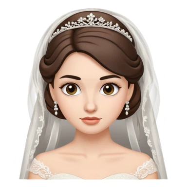 beautiful brow hair bride sticker