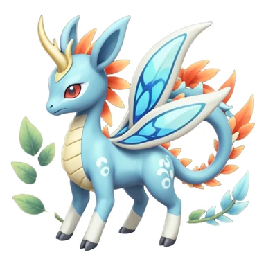 loopy loony toony honey-dipped buzzing bumbling fuzzy cute fiery ivy-hydro-Meloetta-Dialga-Salamence-Giratina-Rapidash-Pokémon-Fakémon-fusion-hybrid-creature sticker