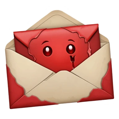 scary bleeding envelop  sticker