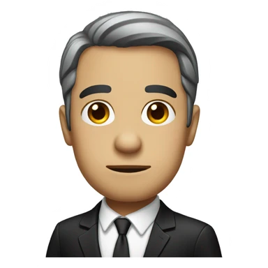 a sad realtor in a black suit sticker